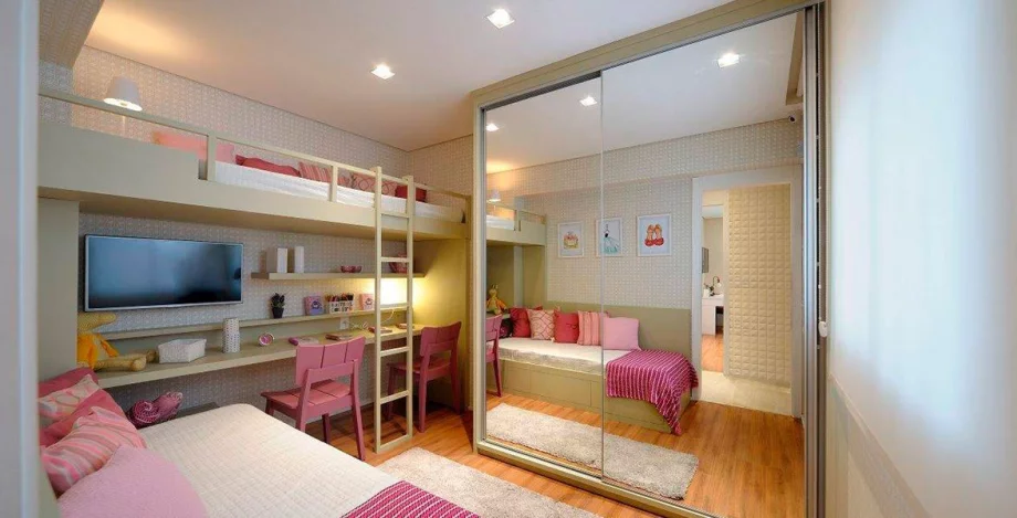 DORMITÓRIO do apto de 90 m² com flexibilidade para 2 camas!